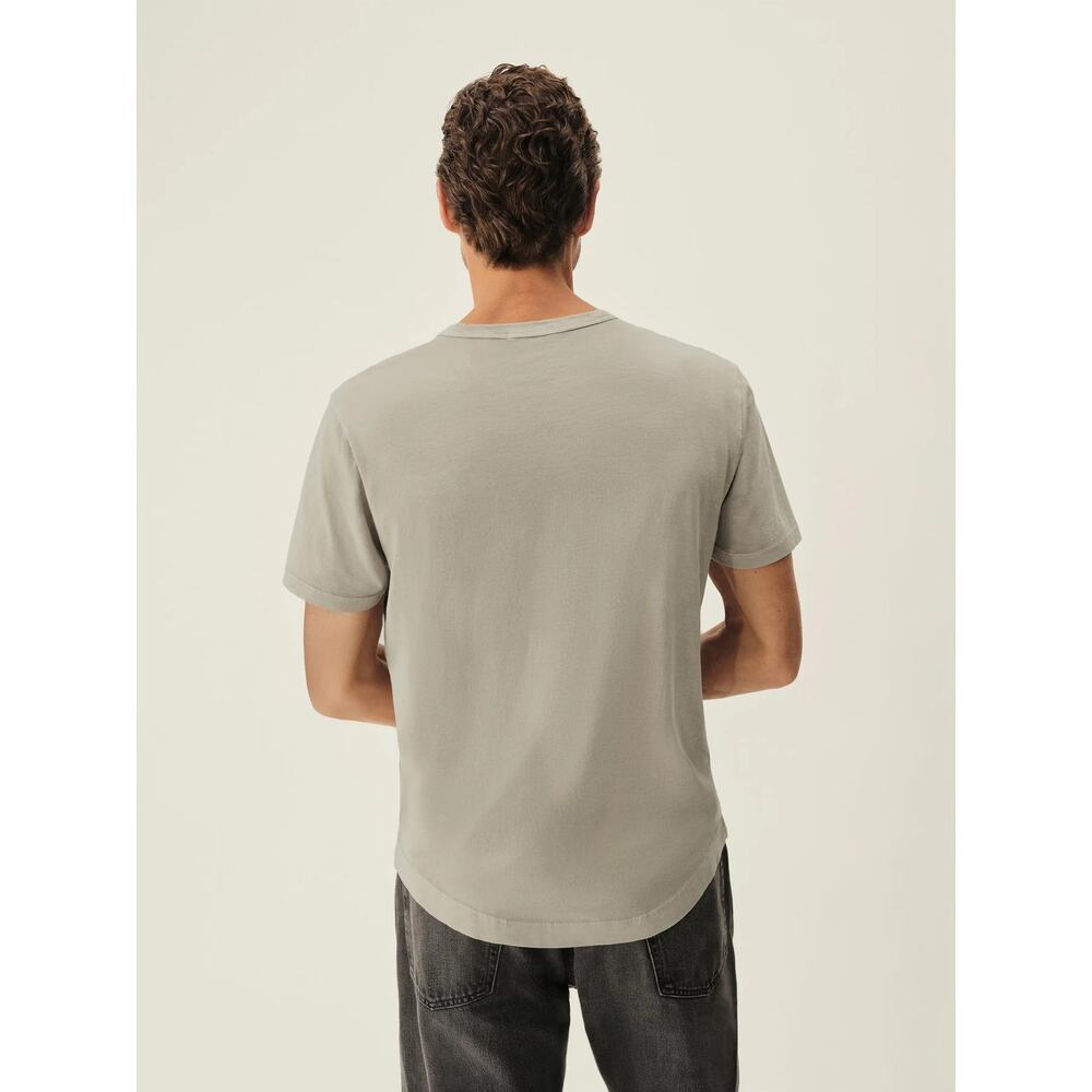 Buck Mason Men's Pima Cotton Curved Hem Crewneck Made in USA Tee T-Shirt - Picture 3 of 5